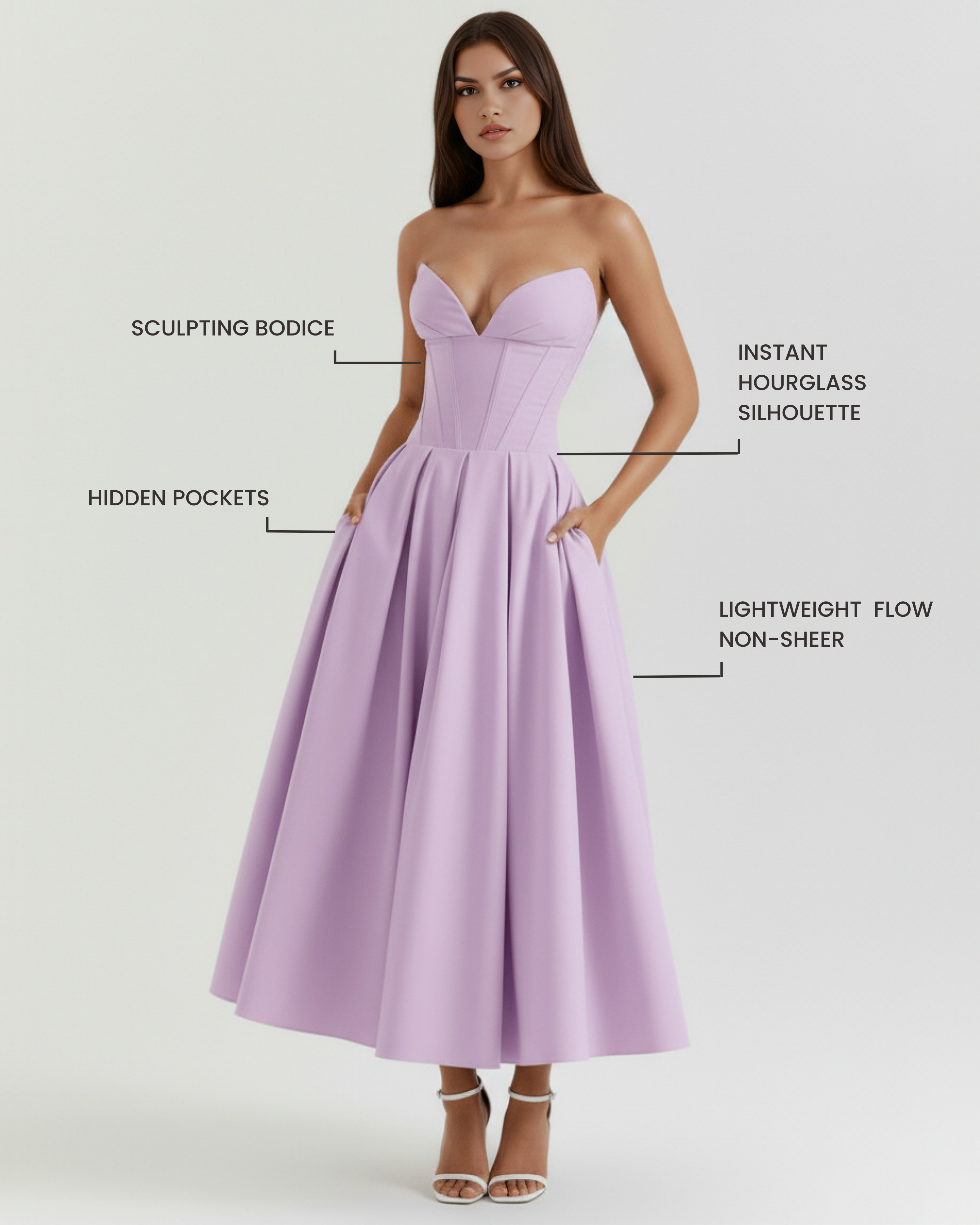 Sukienka Amalfi Violet – Fioletowy