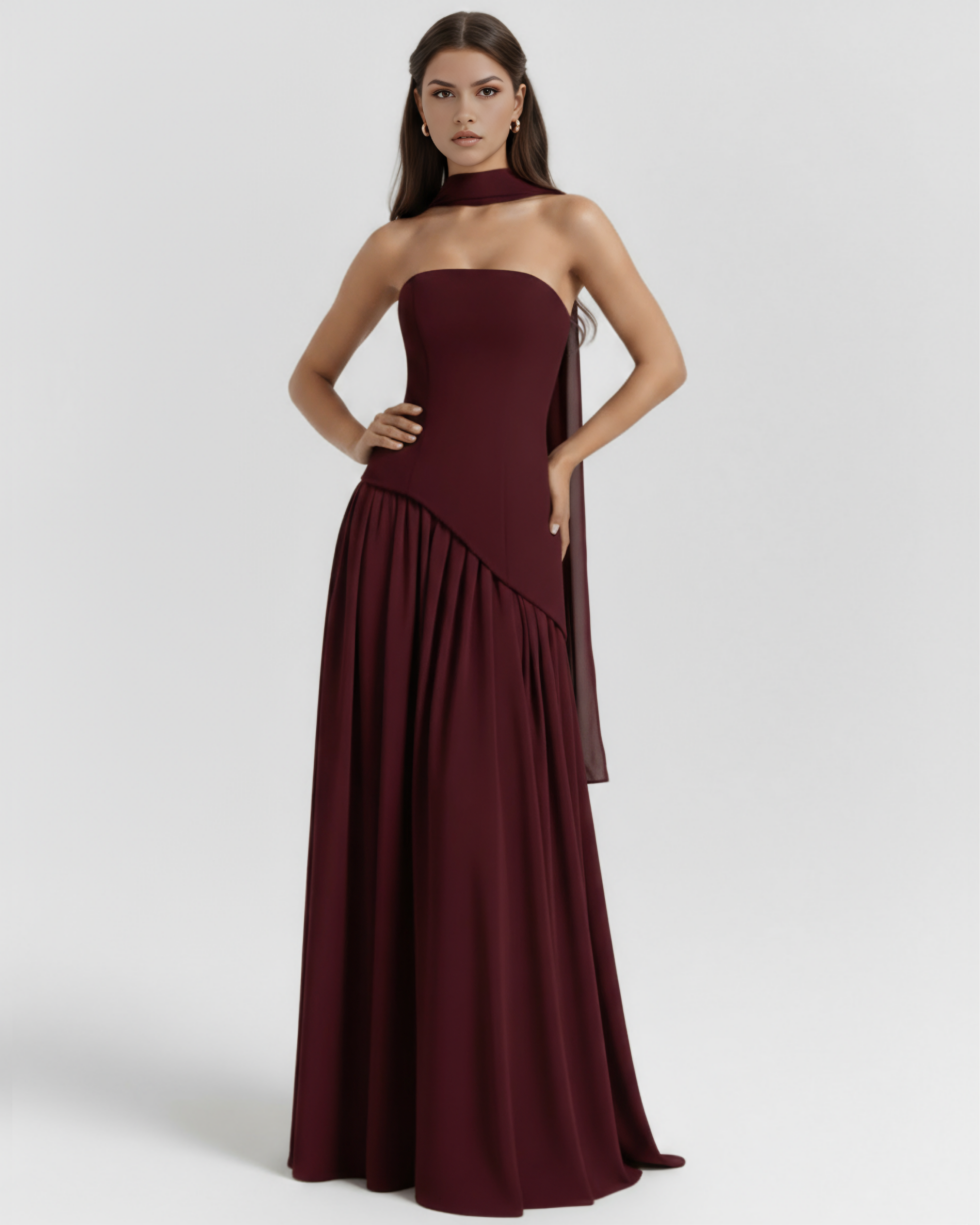 Sukienka Serena – Bordowy
