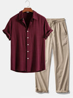 Zestaw w kolorze bordowym