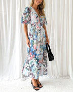 Taylor - Elegancka maxi sukienka w kwiaty