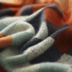 Bethany - Damski sweter patchworkowy z golfem