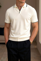 NOBA Polo o kroju slim fit z kontrastem