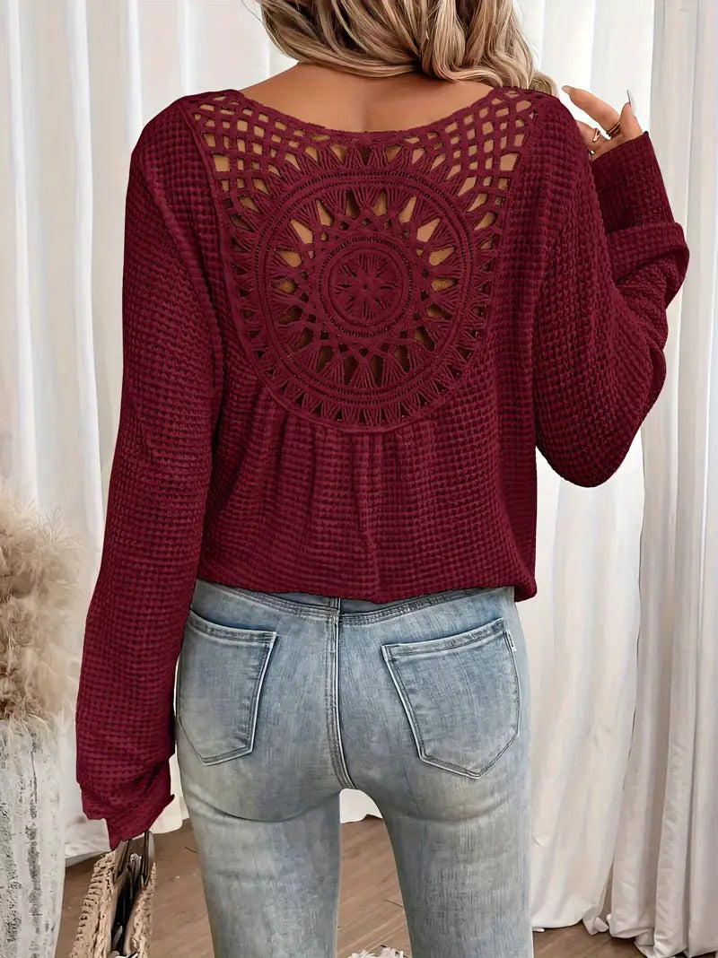 Miranda - Elegancki sweter z dekoltem V