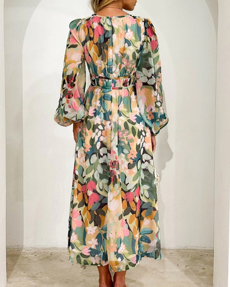 Taylor - Elegancka maxi sukienka w kwiaty