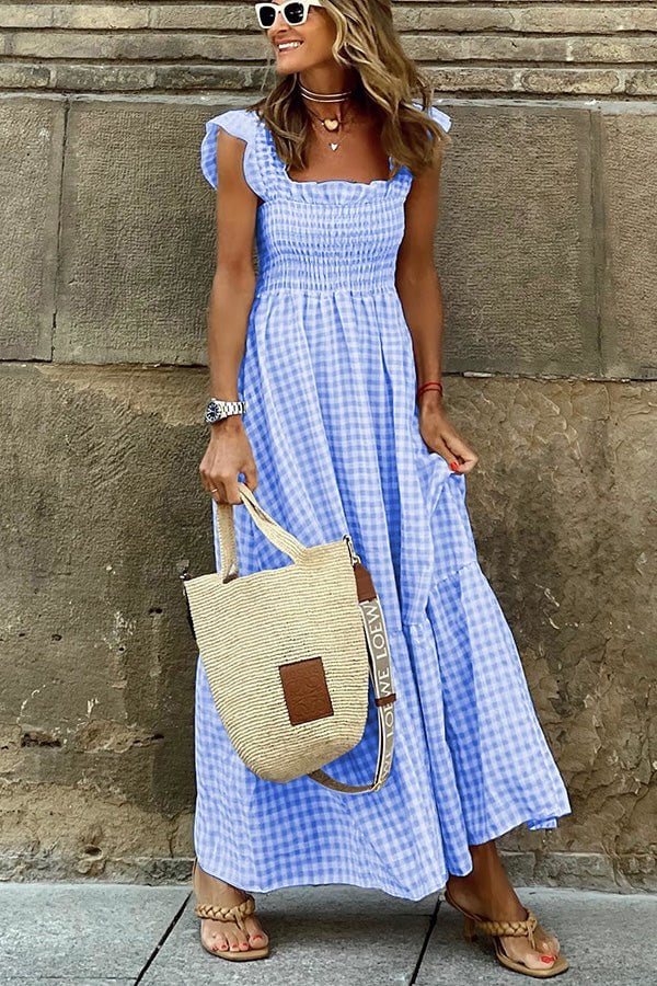 Poppy - Sukienka w kratkę gingham o letnim powiewie