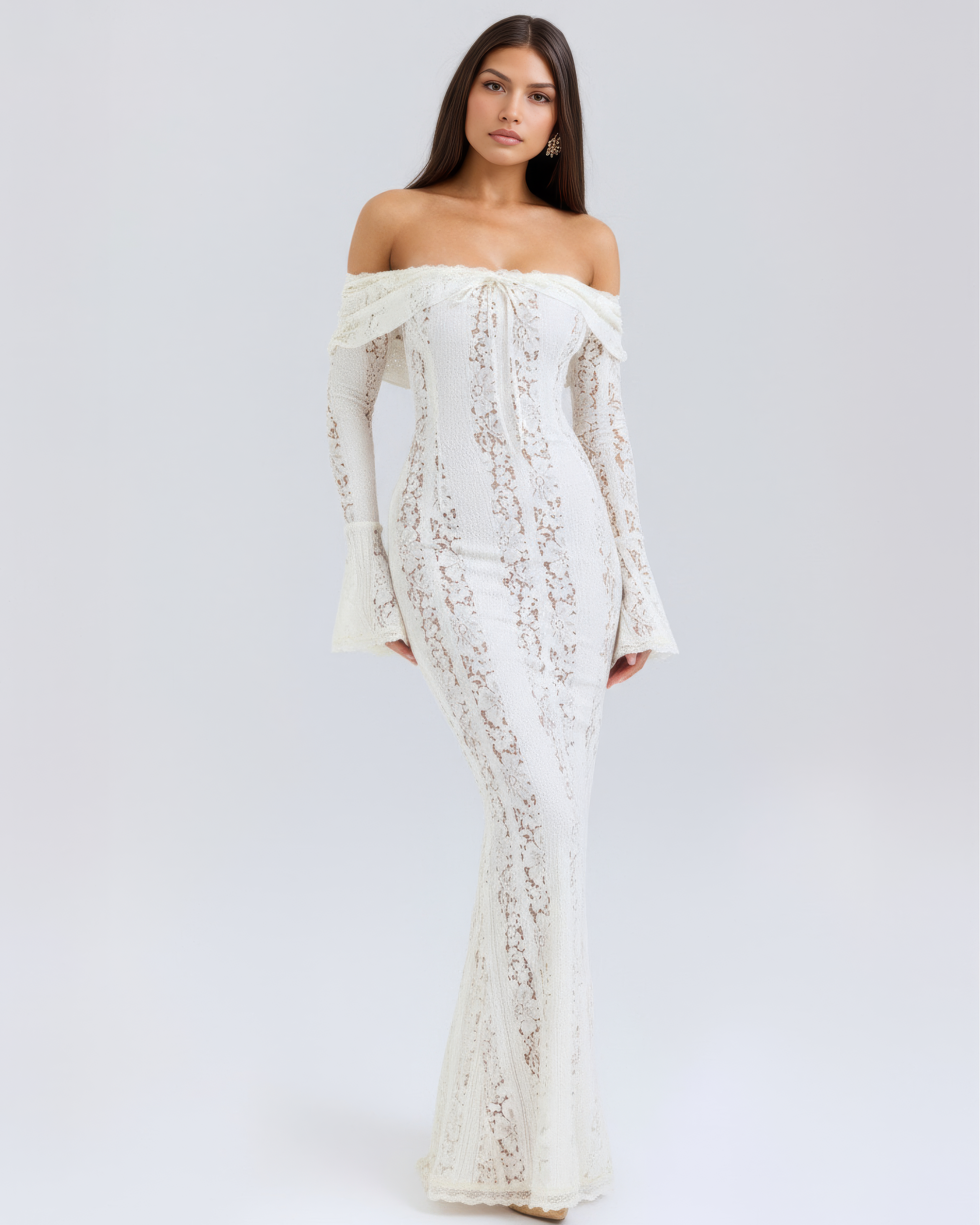 Sukienka Alessandra Off Shoulder – Biały