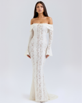 Sukienka Alessandra Off Shoulder – Biały