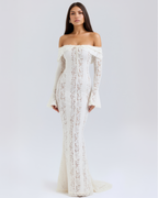 Sukienka Alessandra Off Shoulder – Biały