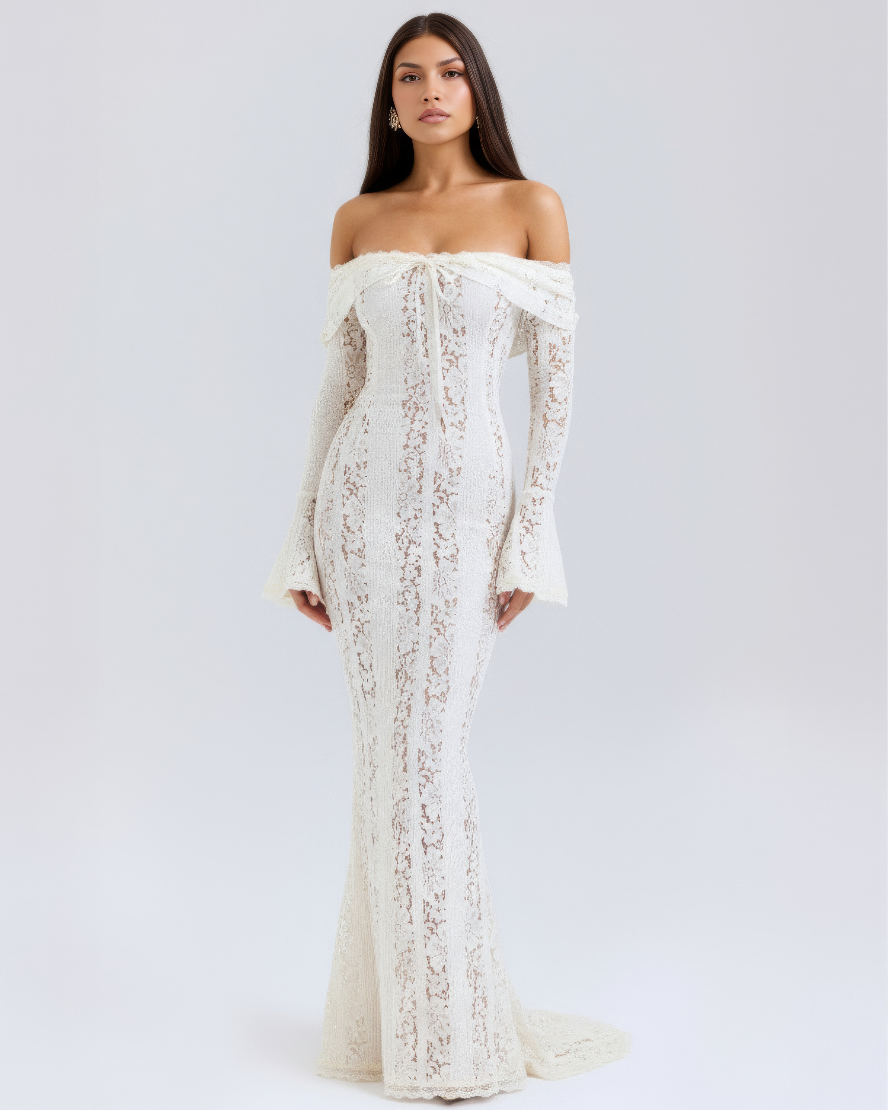 Sukienka Alessandra Off Shoulder – Biały