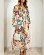 Taylor - Elegancka maxi sukienka w kwiaty