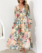 Taylor - Elegancka maxi sukienka w kwiaty