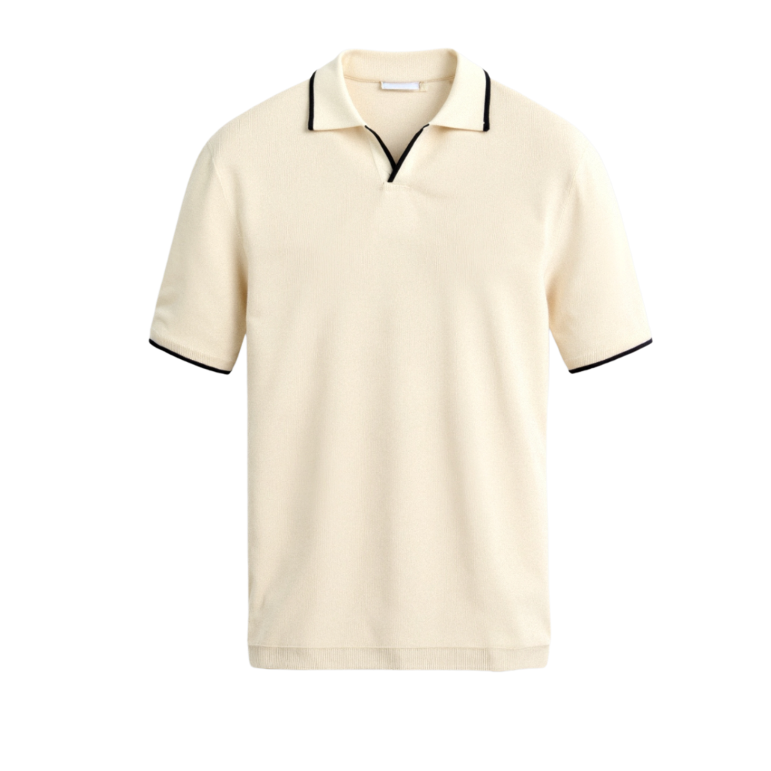 NOBA Polo o kroju slim fit z kontrastem