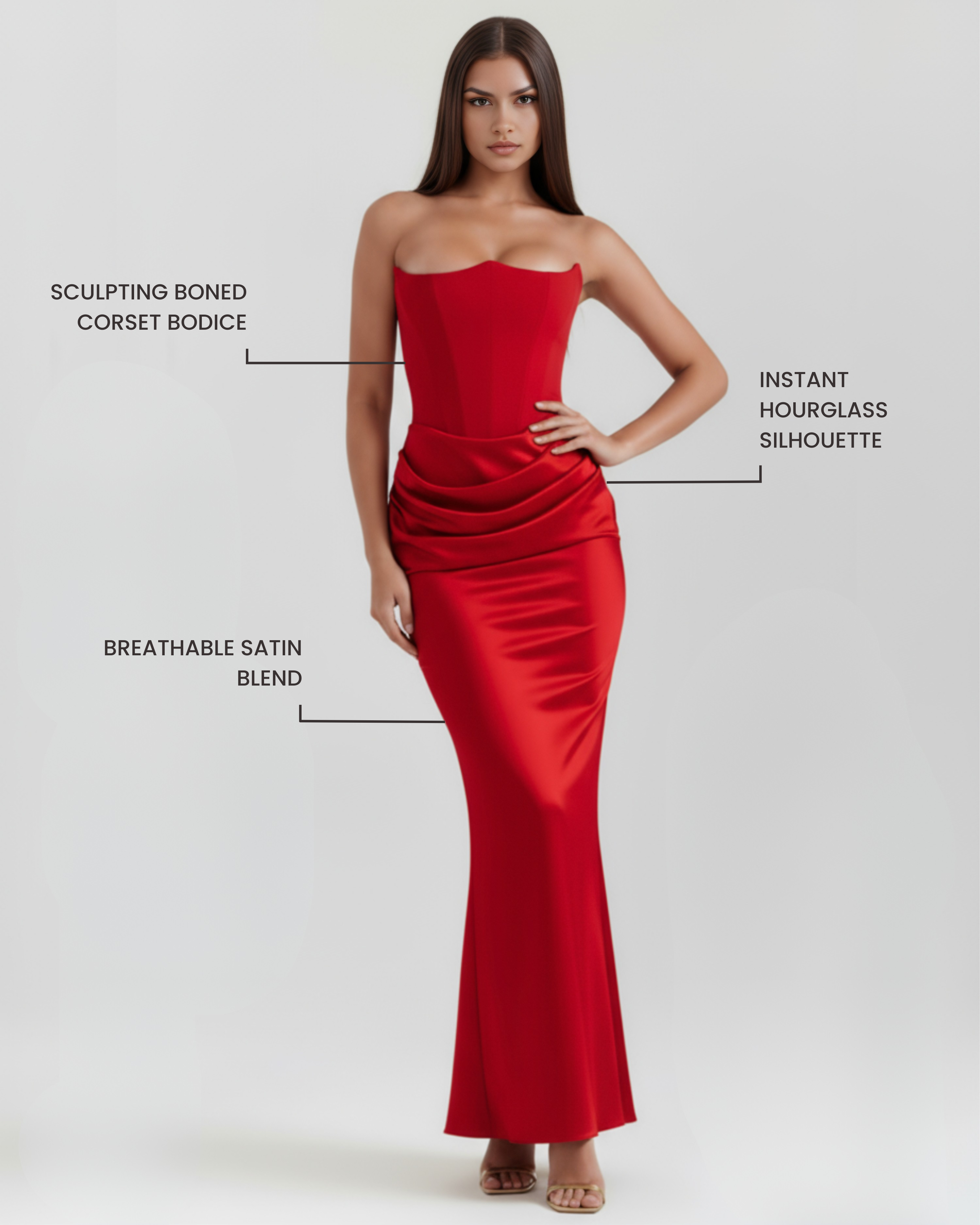 Sukienka Rosalind Ruby – Czerwony