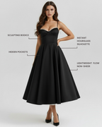 Sukienka Selene – Czarny Midi