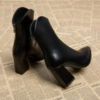 Hope - Damskie stylowe botki Chelsea z chromowanym noskiem