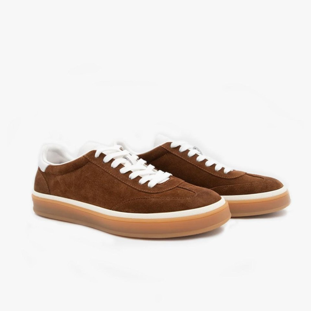 Casualowe sneakers z zamszu