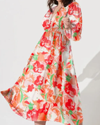 Taylor - Elegancka maxi sukienka w kwiaty