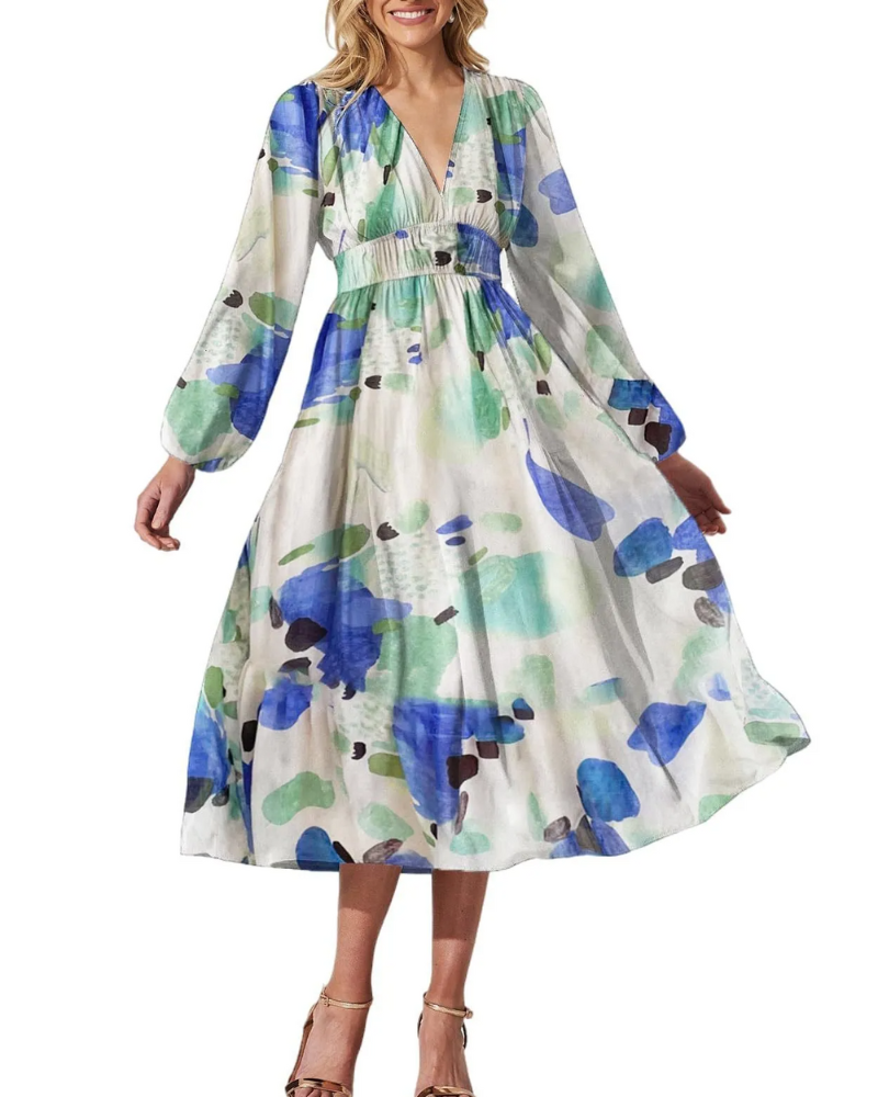 Taylor - Elegancka maxi sukienka w kwiaty