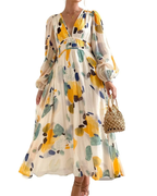 Taylor - Elegancka maxi sukienka w kwiaty