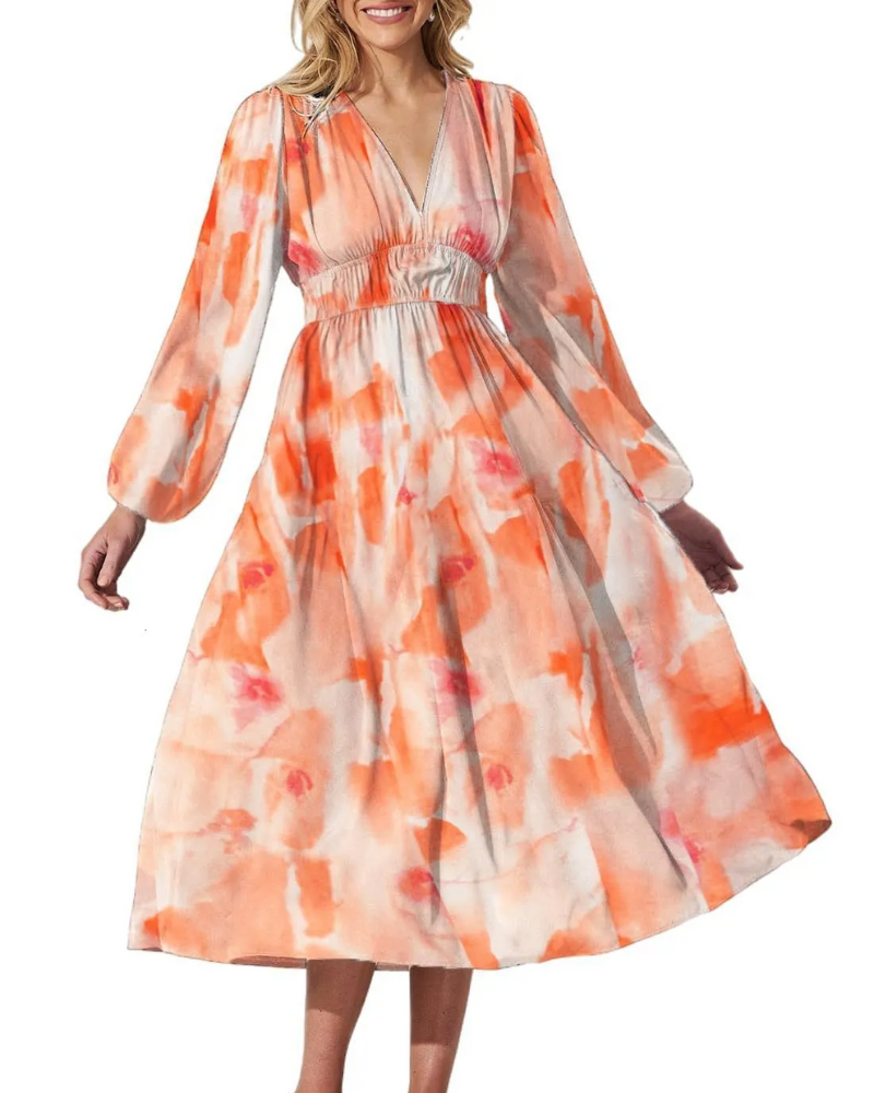 Taylor - Elegancka maxi sukienka w kwiaty