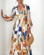 Taylor - Elegancka maxi sukienka w kwiaty