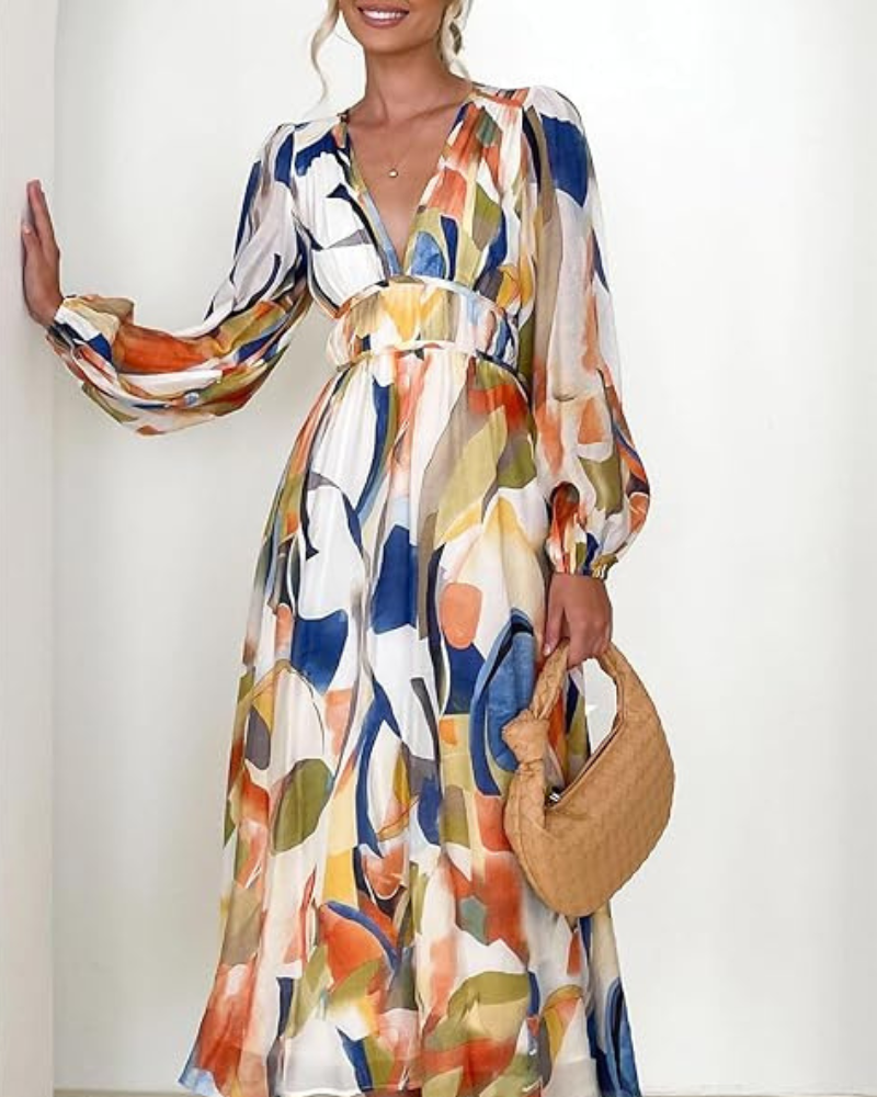 Taylor - Elegancka maxi sukienka w kwiaty