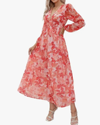 Taylor - Elegancka maxi sukienka w kwiaty