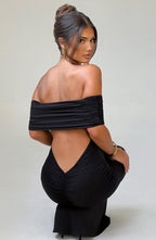 Serena - Elegancka sukienka maxi z odkrytymi plecami