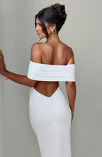 Serena - Elegancka sukienka maxi z odkrytymi plecami