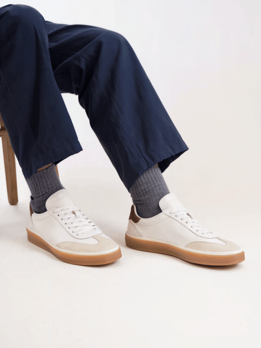 Casualowe skórzane sneakersy
