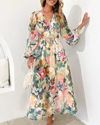 Taylor - Elegancka maxi sukienka w kwiaty