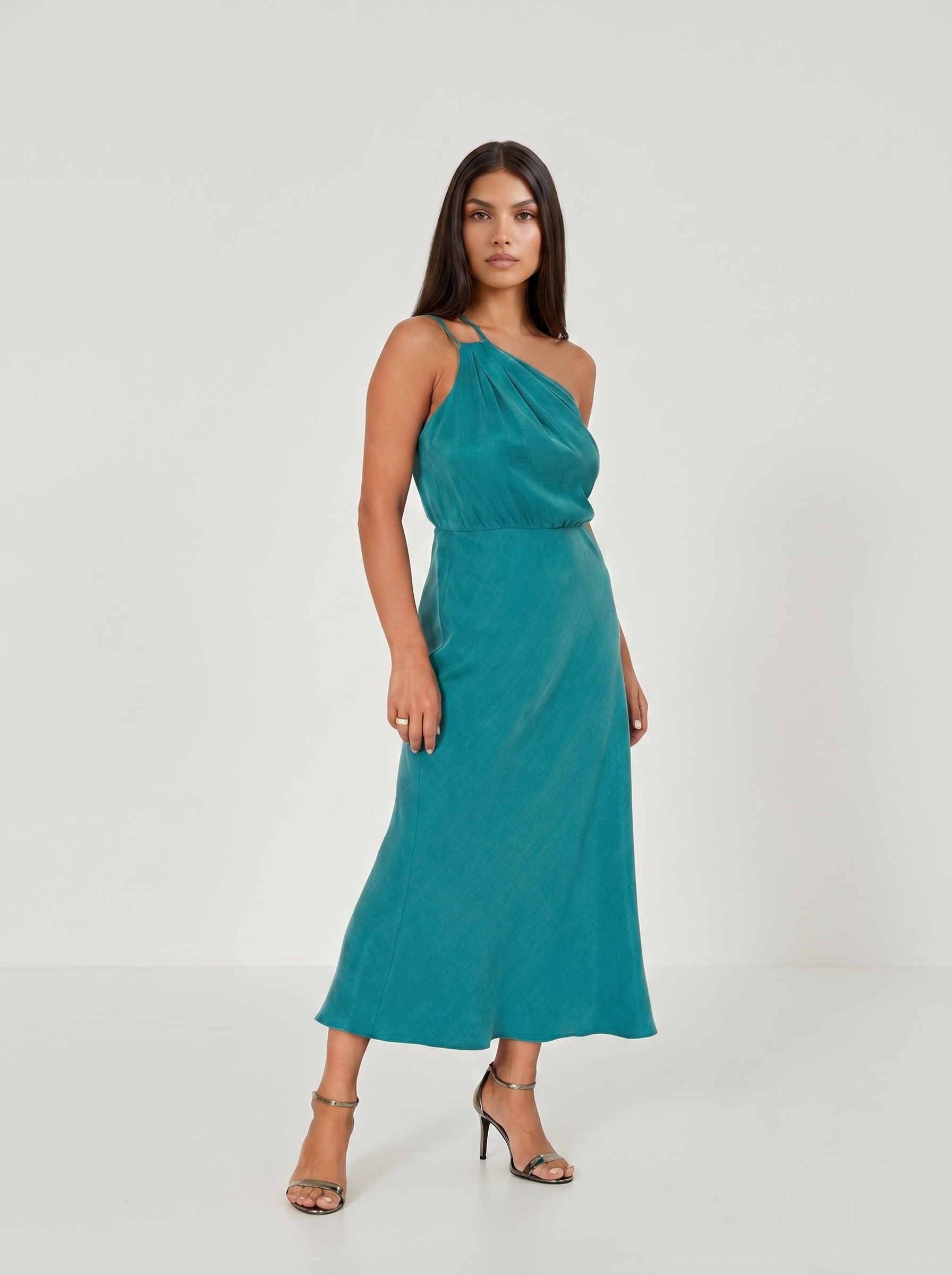 Sukienka Charlize emerald - bok