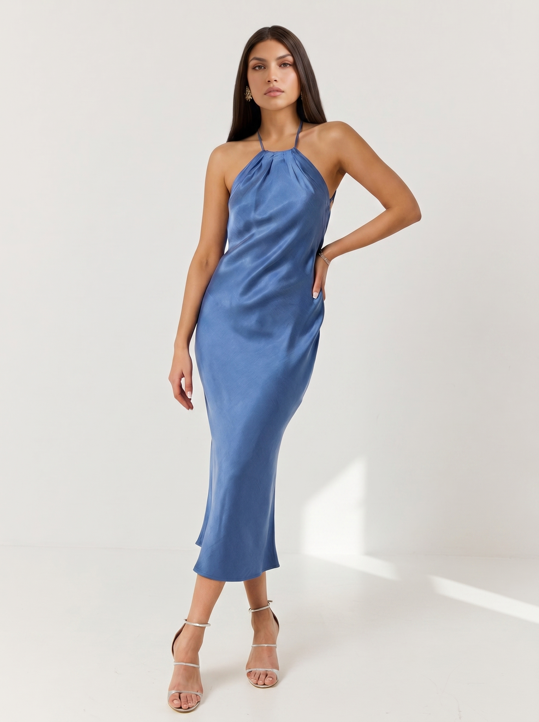 Sukienka Lisa smoky blue - bok