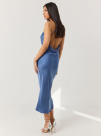 Sukienka Lisa smoky blue - zblizenie