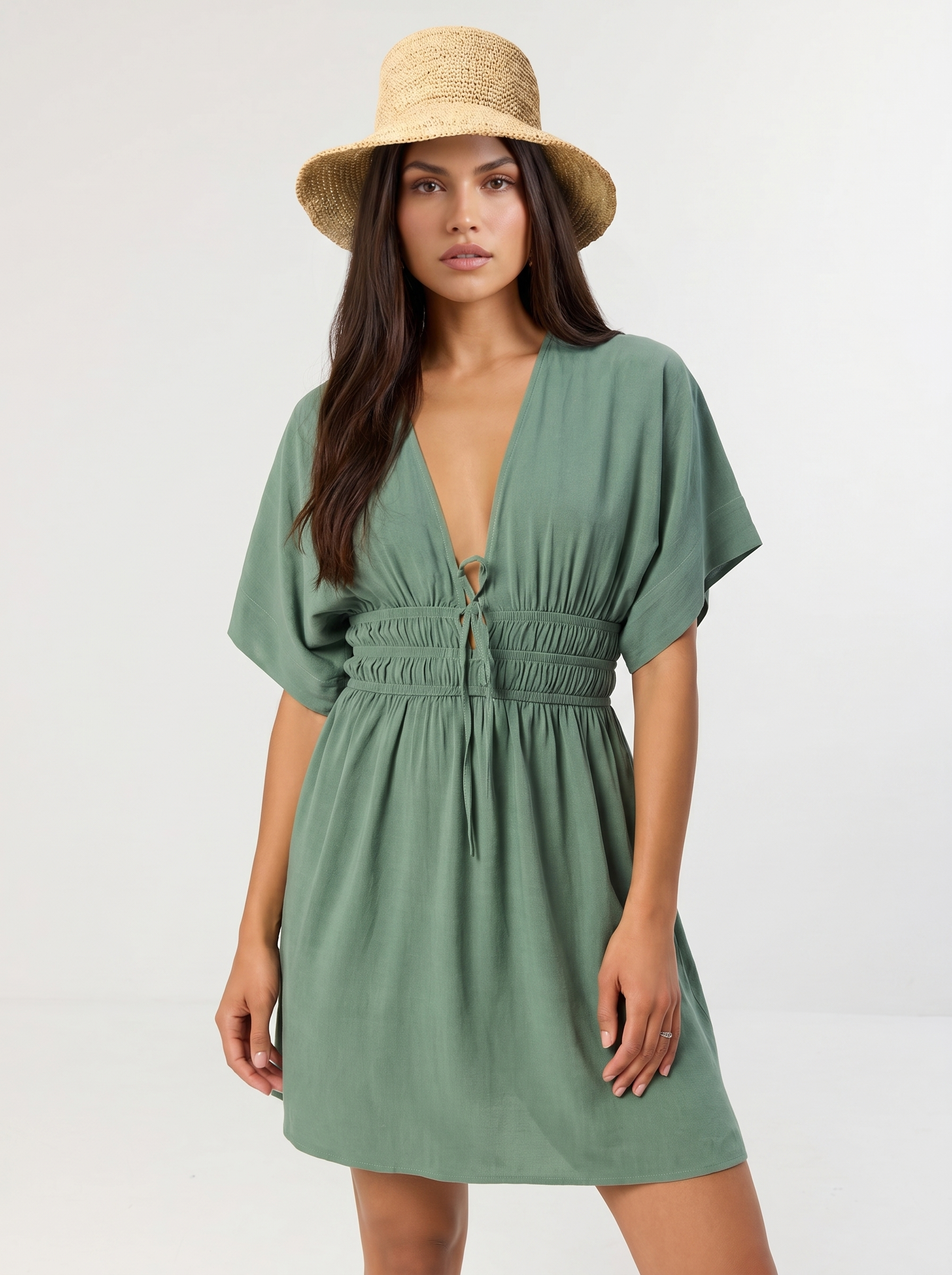 Sukienka Chelsea smoky green - bok