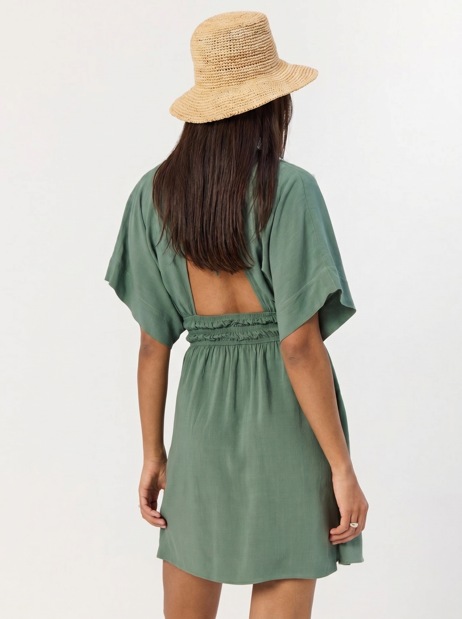 Sukienka Chelsea smoky green - zblizenie