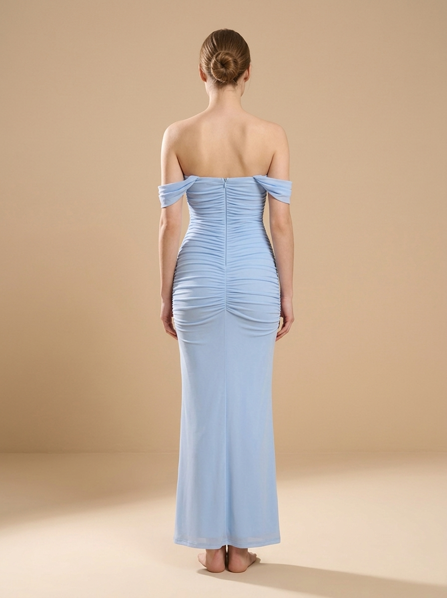 Sukienka Bodycon Niebieska - tył