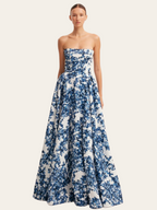 Ariana - Elegancka sukienka maxi bez ramiątek