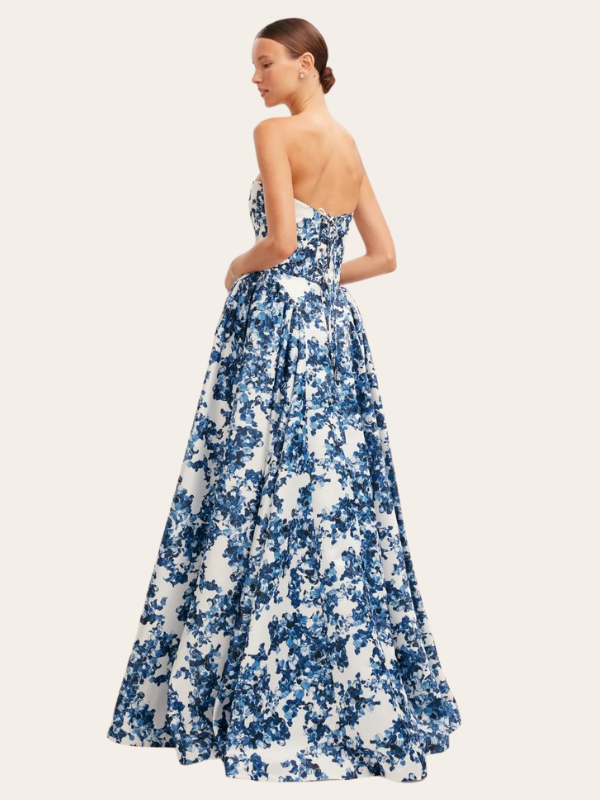 Ariana - Elegancka sukienka maxi bez ramiątek