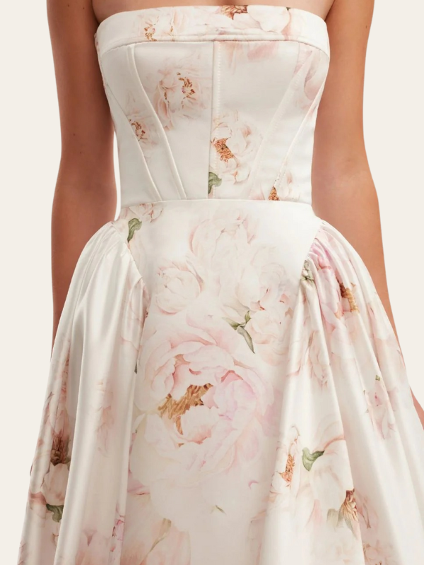 Ariana - Elegancka sukienka maxi bez ramiątek