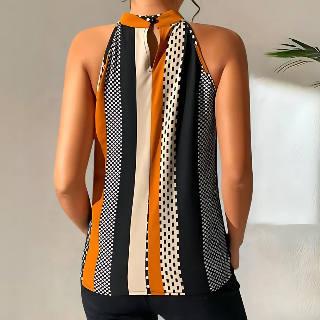 Kate - Damski elegancki top bezrękawowy