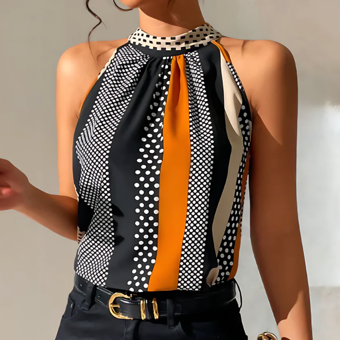 Kate - Damski elegancki top bezrękawowy